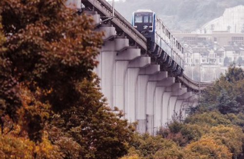 重庆3号线跨座式单轨交通工程，童家院子至金渝站区间.jpg